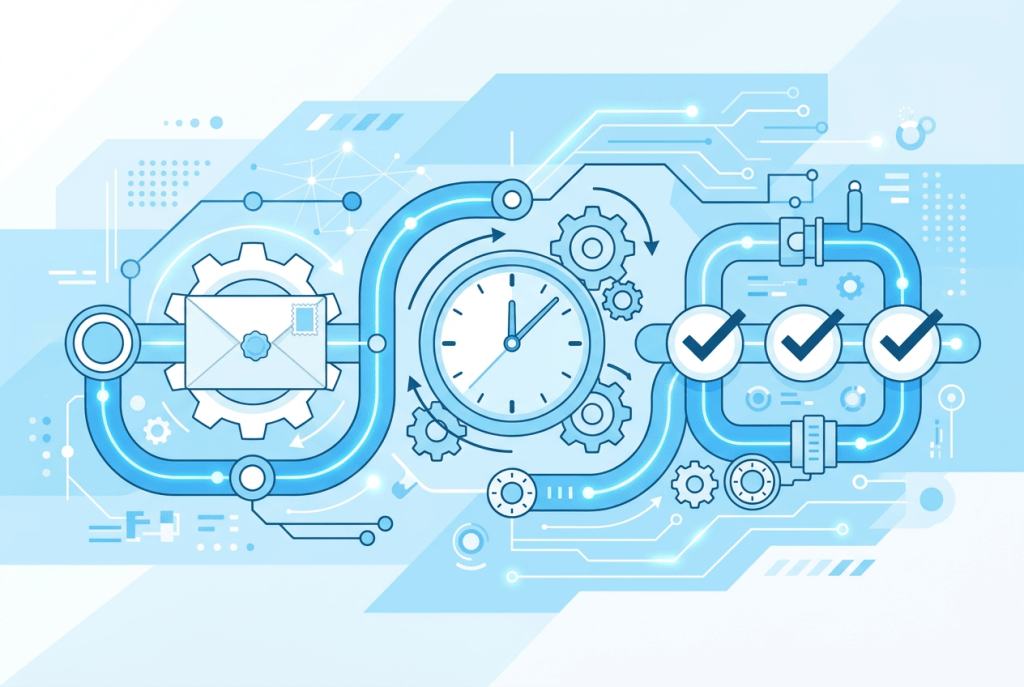 Email automation dashboard showing automated marketing campaigns and workflow setup for business growth